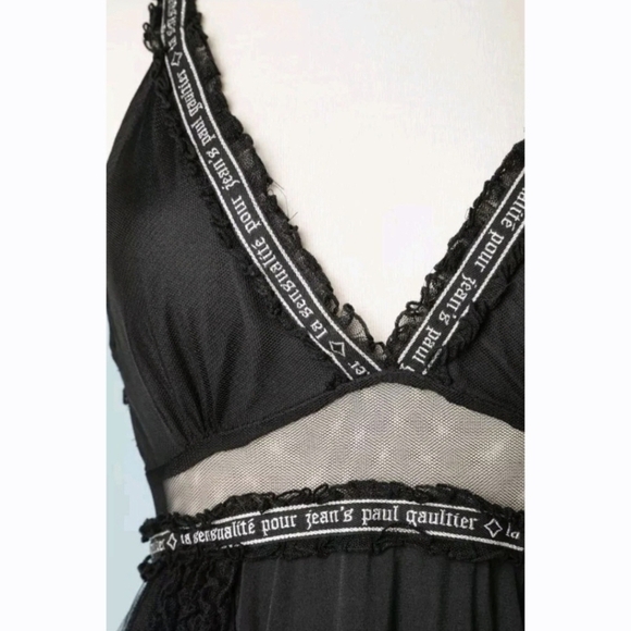 2000's RARE Vintage Jean Paul Gaultier La Sensualite Black Tulle Dress US 10-12 - Picture 2 of 8